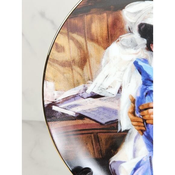 A Question Of Honor Gone With The Wind Year 1989 Fine China 8 1/2" Plate Vtg - Picture 5 of 12